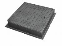 China Waterproof Square Double Sealed Manhole Cover And Frame Cast Ductile Iron factory