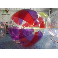 Quality 1mm PVC Stripe Color Inflatable Walk On Water Ball in Transparent for sale