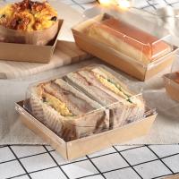 China TUV Triangle Wedge Sandwich Food Takeaway Boxes With Clear Lid for sale