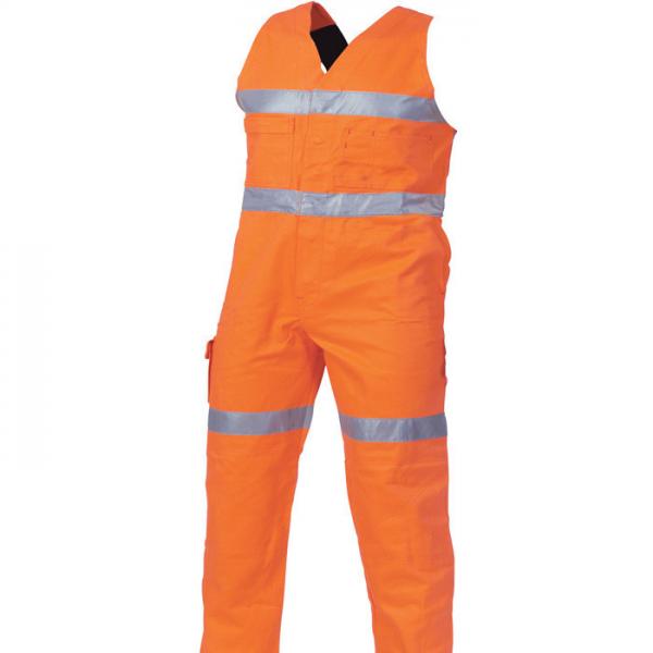 Quality High Visibility Reflective Safety Coveralls Cotton Safety Orange Hi Vis Overalls for sale