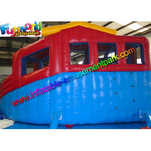 Quality Popular Outdoor Inflatable Water Slides , Inflatable Jumping Slide With Pool for sale