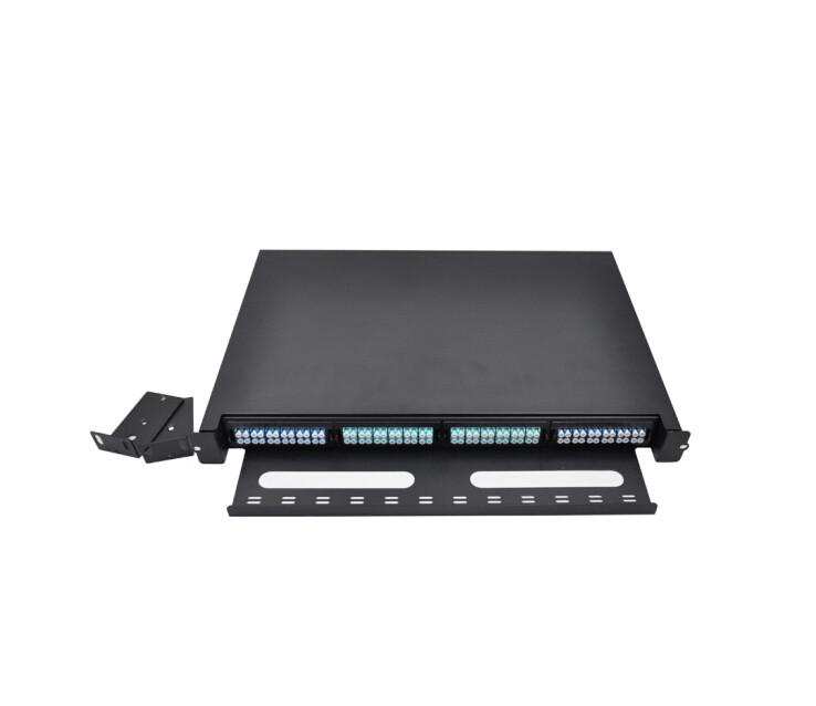 1U Rack Mountable FHD Fiber Optic Patch Panel Holds Up To 4x MTP-24 ...