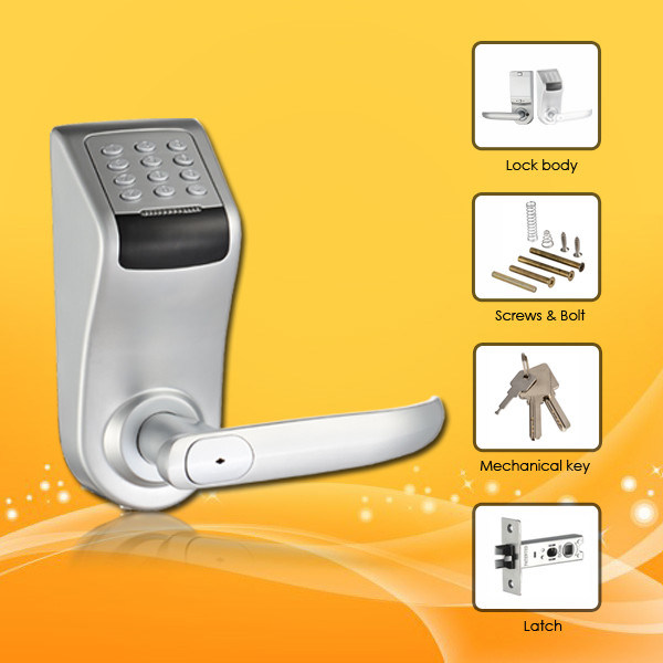Quality Hidden Hole Password Door Lock with Deadbolt and Low Voltage Warning for sale
