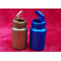 Quality Full Set Colored Pill Bottles , Flip - Top Cap Plastic Capsule Containers Easy for sale