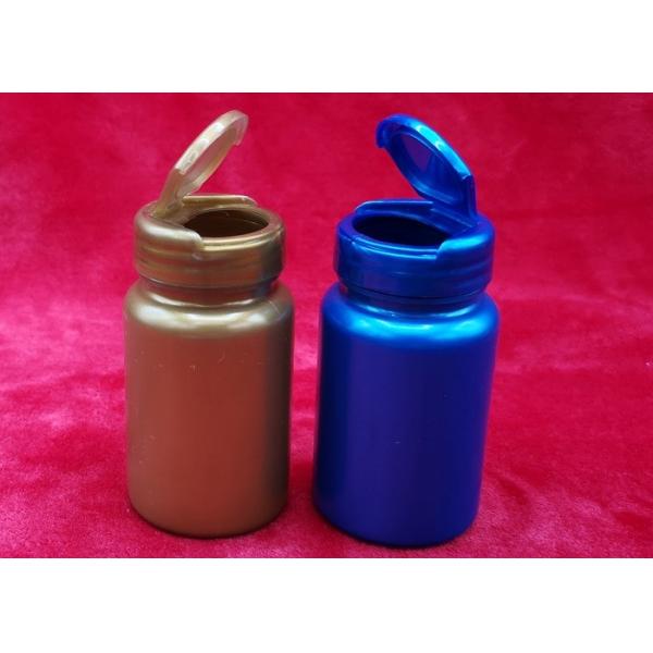 Quality Full Set Colored Pill Bottles , Flip - Top Cap Plastic Capsule Containers Easy To Open / Close for sale