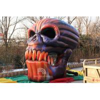China Giant Inflatable Skull Entrance Halloween Decoration Inflatable Devil Skeleton Skull Head For Club Party factory