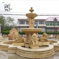 China BLVE Marble Lion Water Fountain Outdoor Natural Stone Granite Garden Fountain Modern Large Antique factory