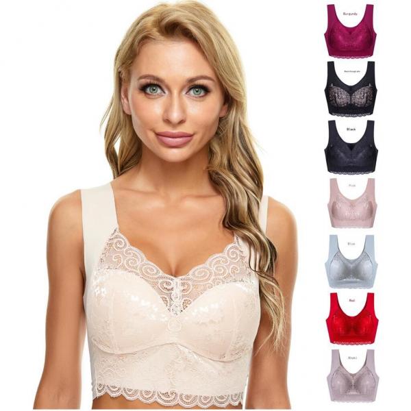 Quality Anti Bacterial Big Cup Bra Seamless Soft M-5XL Women'S Boxer Brief Set for sale