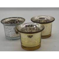 China Set of 3 Metallic Gold Finish Glass Candle Tealight Holders factory