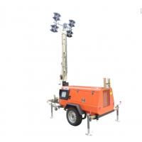 China Outdoor Mobile Lighting Tower Kubota Diesel Engine Manual Mast 9m for sale
