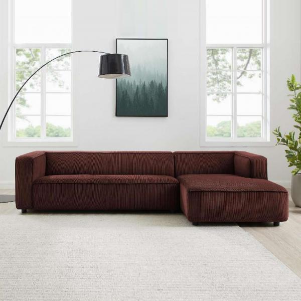 Quality Anti Scratch Velvet L Shape Sofa Multifunctional Practical For Home for sale