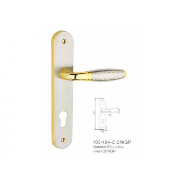 Quality Lightweight Zinc Alloy Door Handle , Entrance Door Knobs Long Lifespan Lock Body for sale