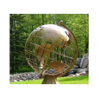 China OEM Casting Antique Brass Finish World Globe Statue factory