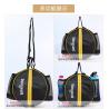 China Eco Friendly Durable String Backpack , Black / Yellow Thick Drawstring Backpack factory