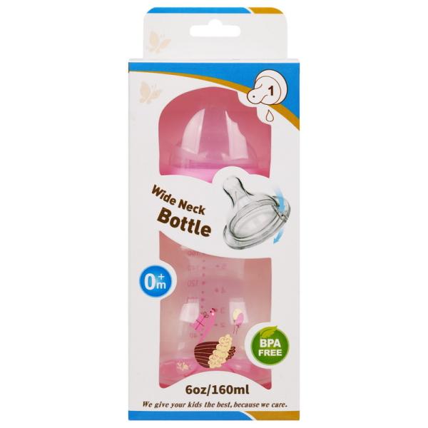 Quality 6oz 160ml Wide Neck Arc Baby Milk Feeding Bottle for sale