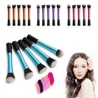 China Popular Cosmetic Makeup Brush Set Metal Handle With Fiber Hair Materials factory