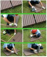 China Waterproof WPC Decking Flooring for Gardens , Playground and Outdoor Decorative factory