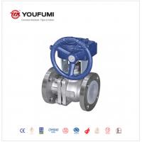 china PFA Lined Stainless Steel RF Worm Gear ANSI Standard Ball Valve