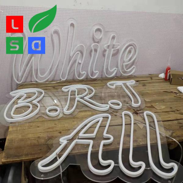 Quality AC100-AC240V LED Neon Word Signs Dual Lines White Neon Wall Light for sale