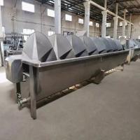 China 6m Poultry Farming Equipment The Beheaded Chicken Feet Cooling Machine factory