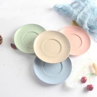 China Wholesale Custom Biodegradable Wheat Straw Colorful Round Dinner Plates Cutlery Set factory