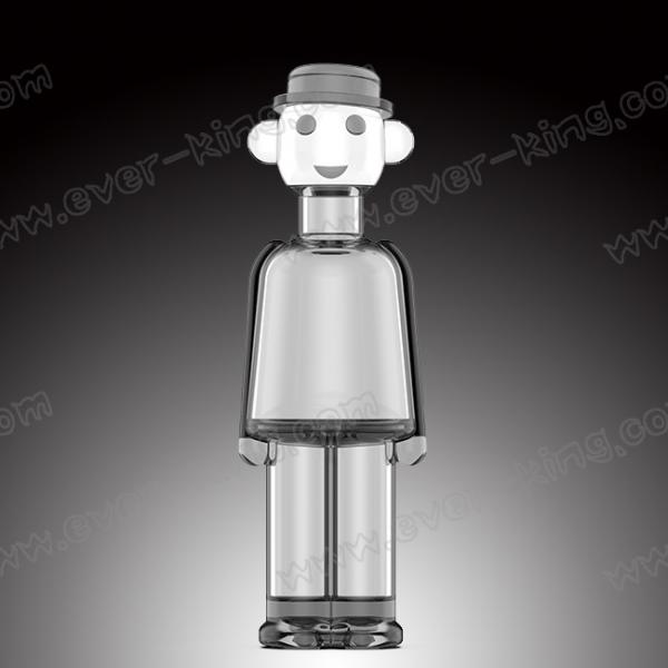 Quality Unparalleled People Shape Clear Glass Liquor Bottles 500ML for sale