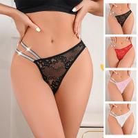 China Cotton G Strings For Womens Underwears Sexy Seamless Asymmetric Double Twinkle Strapped Thong factory