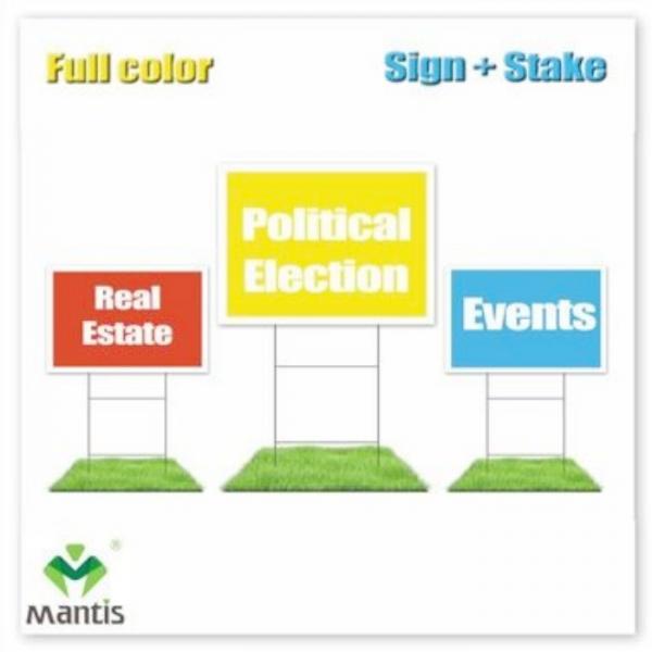 Quality 3mm-5mm Political Yard Signs 18x24 Corrugated Plastic Signs for sale