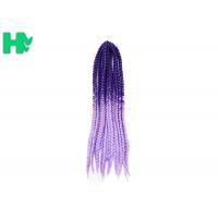 China Braid Purple 24 Inch Synthetic Hair Pieces , False Hair Pieces Hair Extensions Type factory