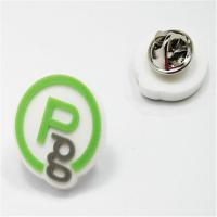 China special silicone/rubber/ plastic brooches with customized logo shape factory