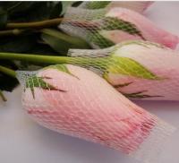 China White Extruded Protective Netting Sleeve For Rose Flower factory