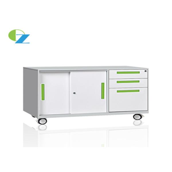 Quality Office Metal Mobile Pedestal Cabinet Sliding Door Assembled Construction for sale