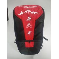 China Detachable Bike Helmet Backpack Bag Red With Dry / Wet Separation factory
