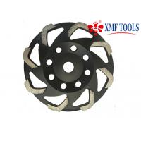 China 105mm  Fan  5 Inch 7 Inch Diamond Cup Wheel ,  Black Diamond Concrete Grinding Cup factory