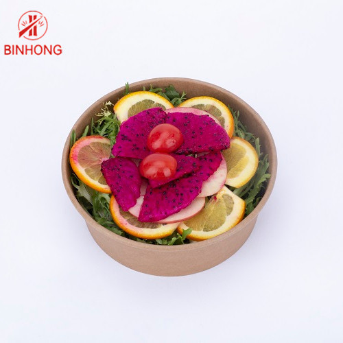 Quality Eco Friendly Packaging 1300ml Kraft Paper Bowl for sale