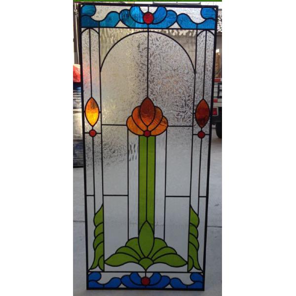 Quality 25.4mm 5MM Coloured Stained Leaded Glass For Leadlighting Zinc Patina for sale