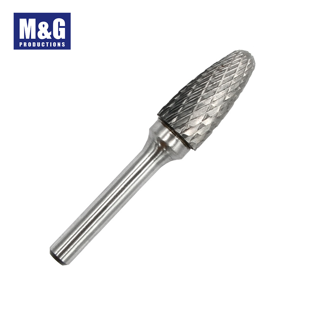 China Dia 3mm - 16mm Hss End Mill Tungsten Carbide Burr Arc Cylinder With Ball Top for sale
