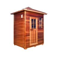 Quality 3 Person Canadian Hemlock Outdoor Dry Sauna With Ventilation Windows for sale