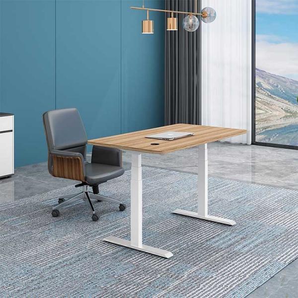 Quality 25mm Office Height Adjustable Desk Wooden Electric Standing Desk for sale