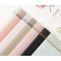 China Hansu Paper Wave Dot Border Rose Bouquet Wrapping Paper Translucent Waterproof factory