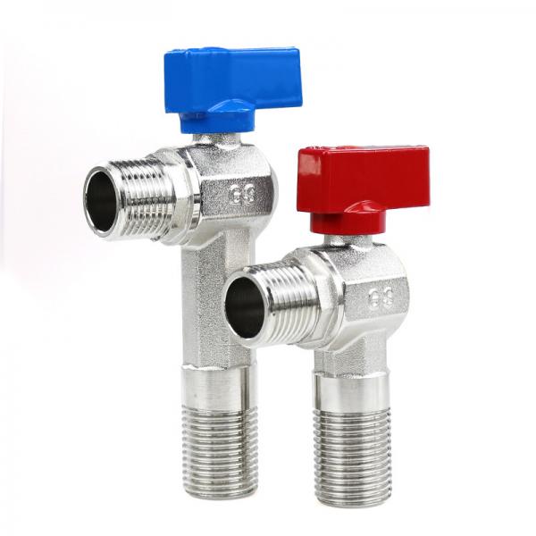 Quality OEM  Brass Water Angle Valve / Check Valve With Red Handle for sale