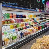 Quality Single Temperature Open Front Display Fridge , Vertical Display Case Refrigerato for sale