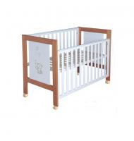 China Carton Cute Wooden Cots For Babies , White Baby Sleeping Cot factory