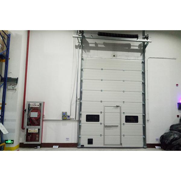 Quality Industrial 40mm Width Insulated Mental Sectional Doors High frequency Motor for sale