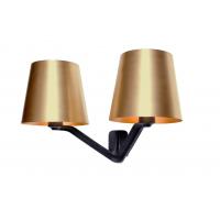 China Double Base Hanging Bedside Lights , Brushed Metal Brass Swing Arm Wall Lamp factory