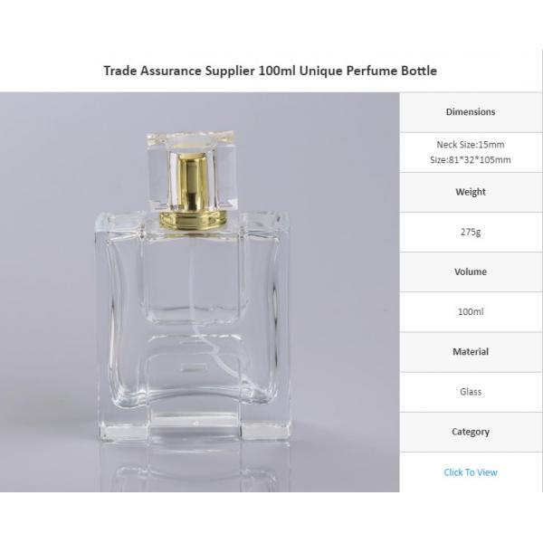 Quality 100ml Unique Perfume Bottle for sale