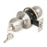 China Chrome Stainless Steel Cylinder Door Knobs Cylindrical Lock Privacy Knob Lock factory