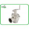 China Stainless Steel Hygienic Sanitary Shutoff Manual Diverter Valve With 0-10 Bar Working Pressure factory