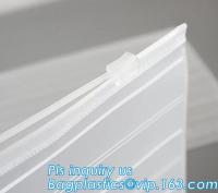 China Frosted surface easy to seal zipper file bag, stationary holder pack,transparent frosted A4/A5 bag, protable slider seal factory
