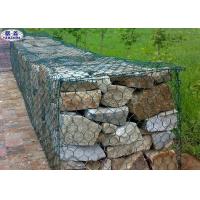 Quality Custom Hexagonal Gabion Wall Cages / Wire Mesh Rock Retaining Wall for sale